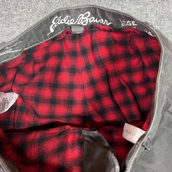 Eddie Bauer Pants Womens 0 Gray Legend Wash Boyfriend Flannel Lined Stretch - Picture 7 of 16